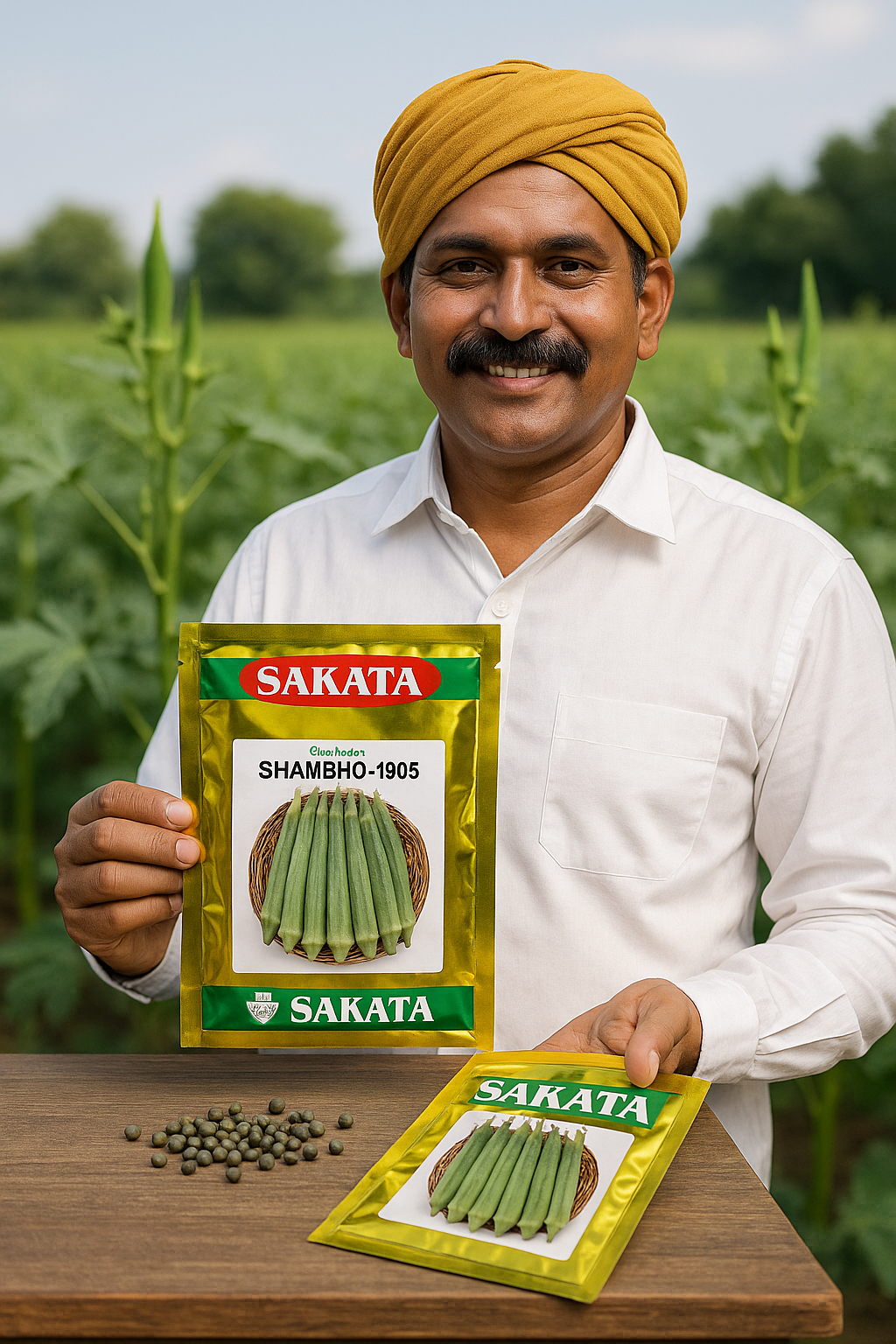 Sakata SHAMBHO-1905: Premium Hybrid Okra Seeds for Superior Yield