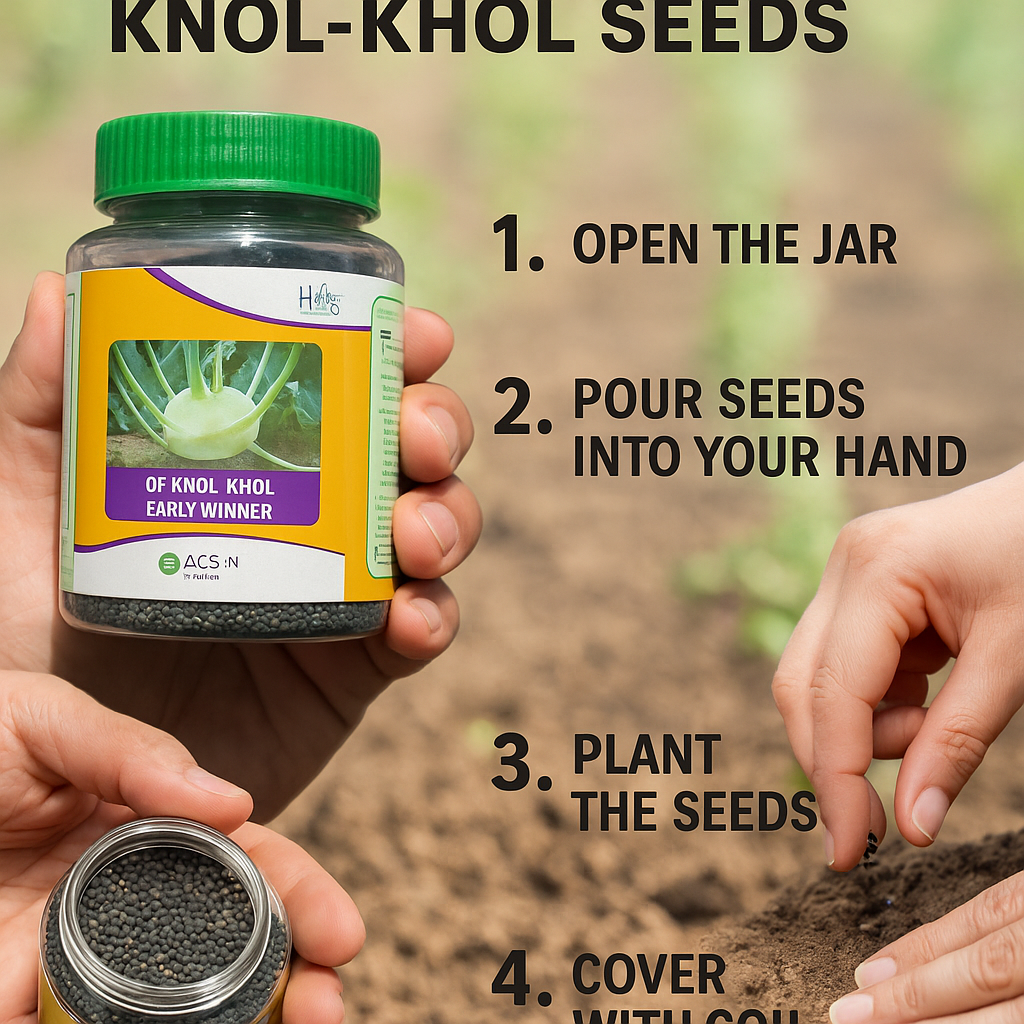 Knol-Khol Hybrid Seeds – Early Maturity & High Yield